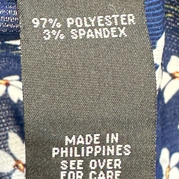 BCX Girls Sleeveless Floral Print Tank Jumpsuit - Blue White - size 10 - Picture 6 of 9